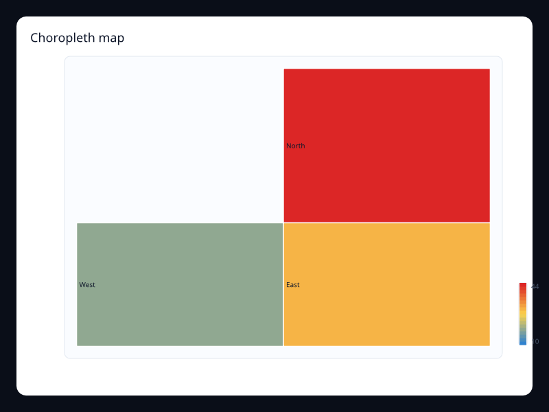Choropleth map chart screenshot
